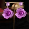 Unique Dainty Bohemian Luxury Oversize Resin Big Flower Dangle Drop