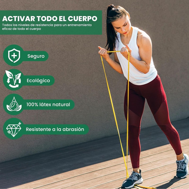 Bandas de Resistencia 11PCS, Ligas de Resistencia para Ejercicio de