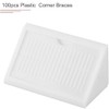 TOCHUN 100pcs Plastic Furniture Corner Braces with Covers, 4-Hole Right