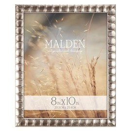 Malden International Designs 8x10 Bamboo Picture Frame with Gold Finish