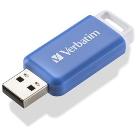 Verbatim DataBar USB Flash Drive, Compact Memory Stick with 64GB Data Storage, Portable USB 2.0 Memory Stick in Blue, Ideal for Laptop, PC and Notebook