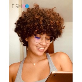 Firmoo 2023 Cat Eye Blue Light Blocking Reading Glasses 1.0, Readers Glasses Anti Glare Reduce Headaches for Computer Use,Gold