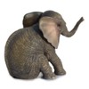 US 6.13 Inch Sitting Baby Elephant Decorative Figurine, Bronze Color