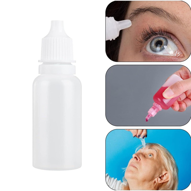 Recogwood 5pc 50ml Plastic Dropper Bottles, Translucent Squeezable Eye Dropper