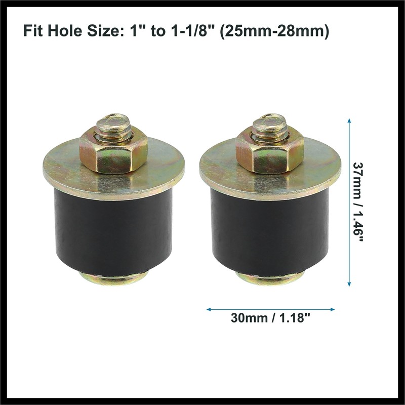 Hihaha 4pcs Car Rubber Expansion Freeze Plug Fit 1" to