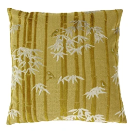 Paoletti Anji Cushion Cover, Gold, 50 x 50cm