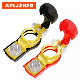 APLJZHZQ 2PCS Car Battery Cable Terminal Connectors Clamp Quick Release Positive Negative