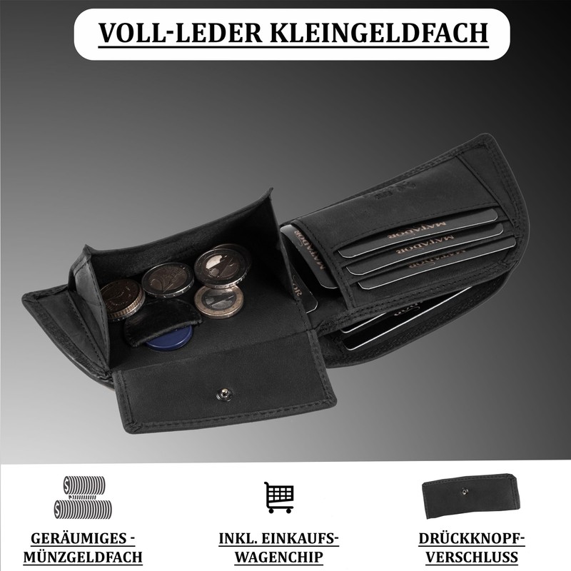 Matador Wallet JW-01, black, rfid wallet
