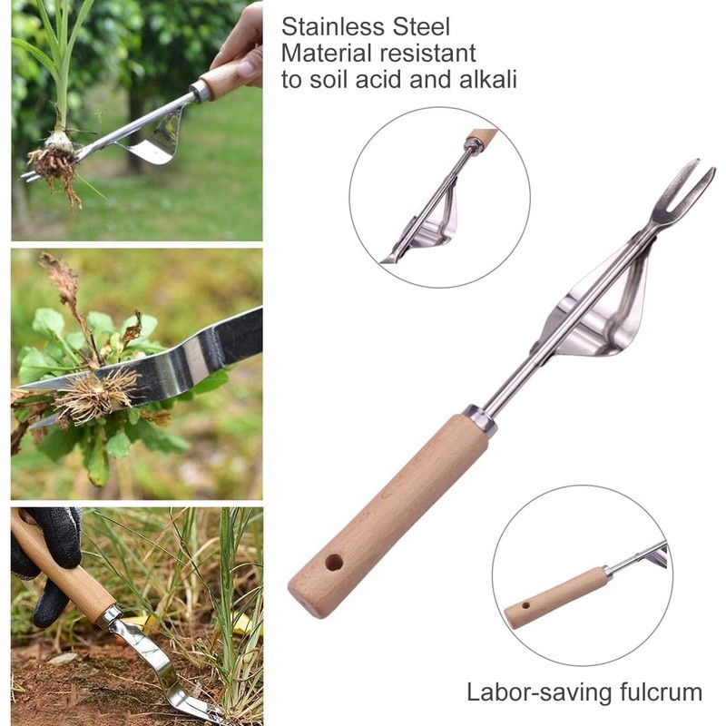 Ksvaye Hand Removal Tool Stainless Steel Weed Puller Root Remover