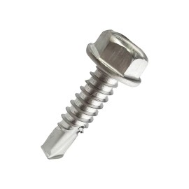 PMP (50) #14 x 3/4" STAINLESS STEEL Self-Drilling Sheet Metal TEK Screws Hex WA HEAD