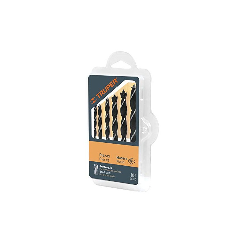 Truper JBMA-6, Juego de 6 brocas para madera