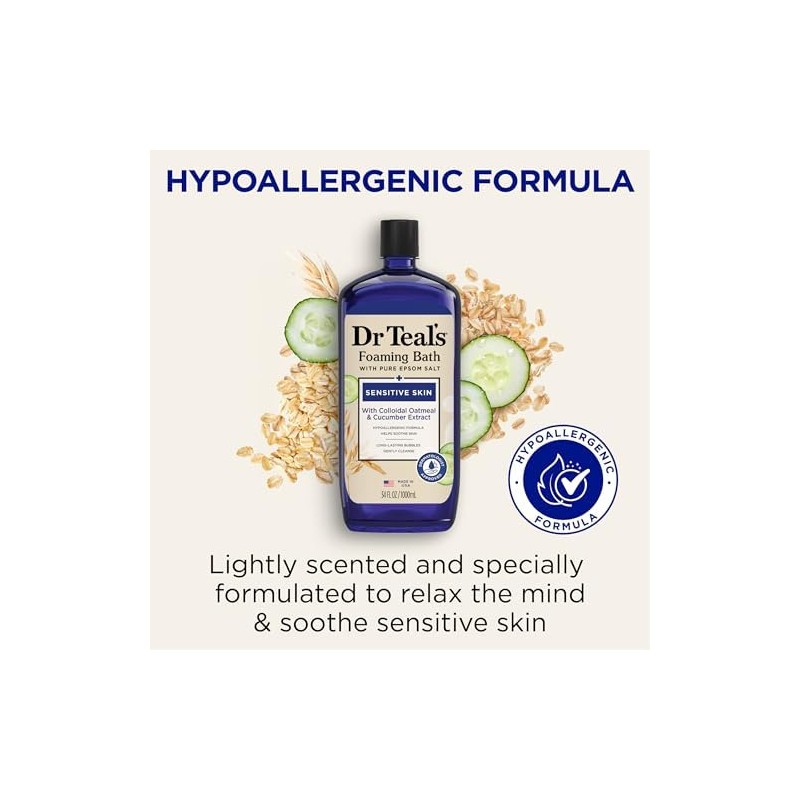 Dr Teal's Sensitive Skin Foaming Bath 1L
