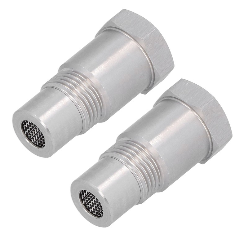 2Pcs Oxygen Sensor Adapter Welding Plug Engine Auxiliary with Filter