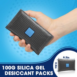 Timgle 10 Pcs 100g Rechargeable Desiccant Packs for Storage Silica Gel Packets Dry Moisture Absorbers Bags Reusable Desiccant Car Dehumidifiers Bag for Closet Home Car Moisture Absorbing