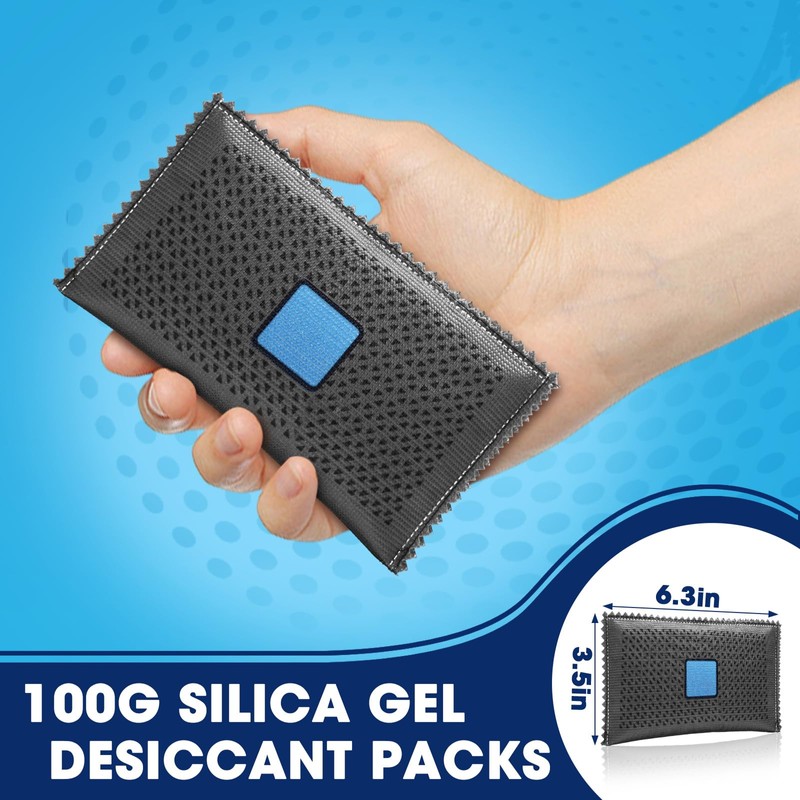 Timgle 10 Pcs 100g Rechargeable Desiccant Packs for Storage Silica