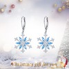 EVER FAITH Snowflake Dangle Earrings, 925 Sterling Silver Snow Flake