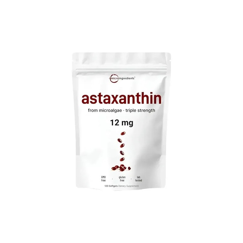 Astaxantina 12mg 120 Softgels Microingredients Hecho Usa