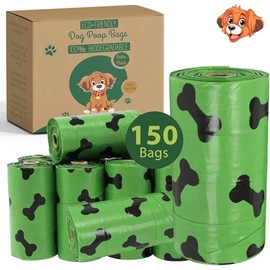 Dog Poop Bags, Dog Poop Bags Rolls - 150 Leakproof & Scented Waste Bags, Eco-Friendly and Durable, Ideal for Outdoor Use