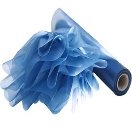 Time to Sparkle 29cm x 25M Organza Roll Transparent Decorative Roll Used for Wedding Decoration Party Decoration Supplies Chair Cover Gift Wrapping Navy Blue