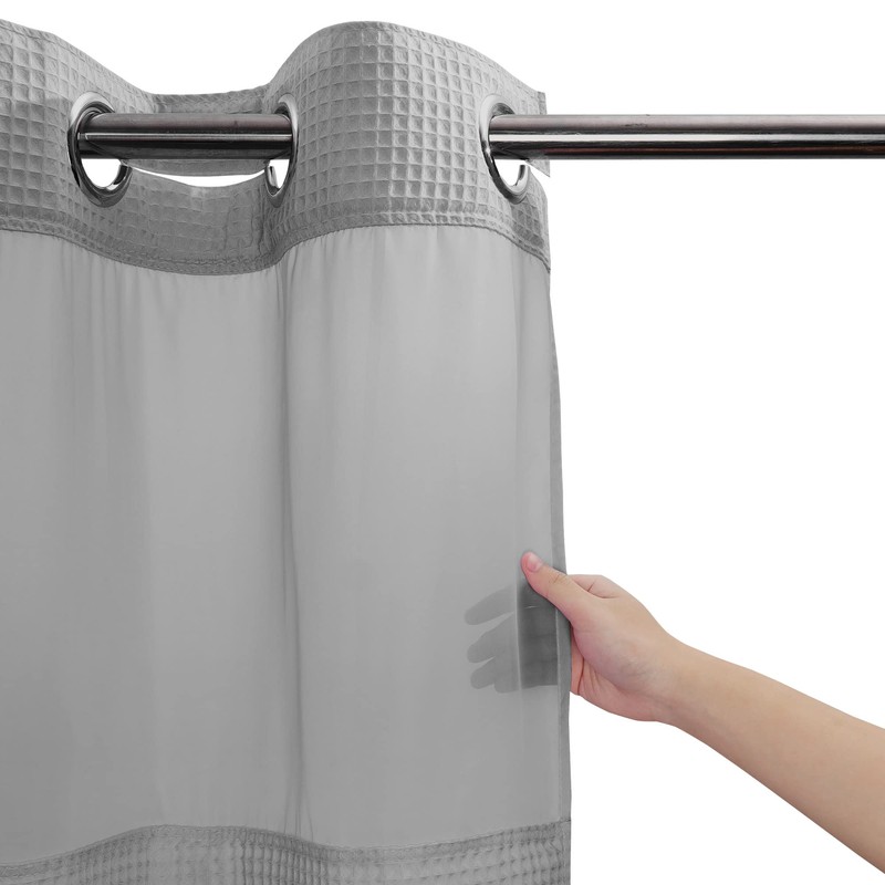 River Dream Lake Wanaka Fabric Shower Curtain Set, Cotton Blend,