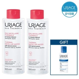 Uriage [Duo] Micellar Cleansing Water Sensitive 500ml x2 +GIFT / 유리아쥬 [듀오]  미셀라 클렌징 워터 센서티브 500ml x2 +GIFT