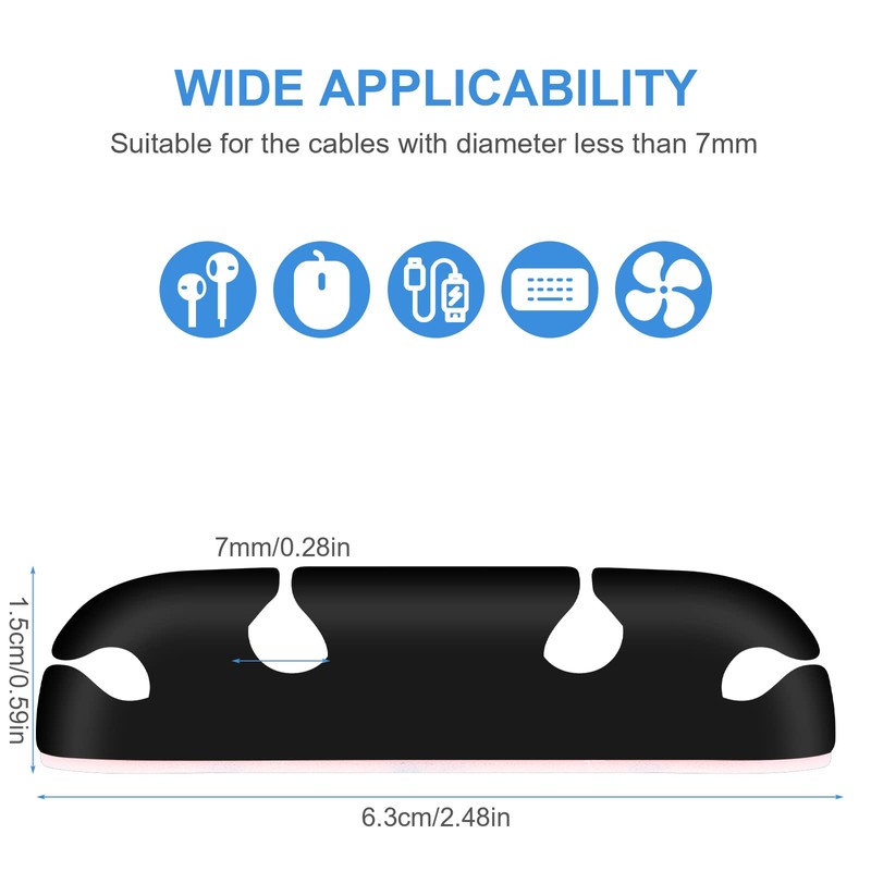 WLLHYF Cable Clips 3PCS Cord Wire Organizer Cable Management Holders