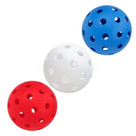 Coastal Sports Outdoors Pickleballs | Premium Durable 40 Hole Pickleball for Outdoor Play (Red, White, & Blue)