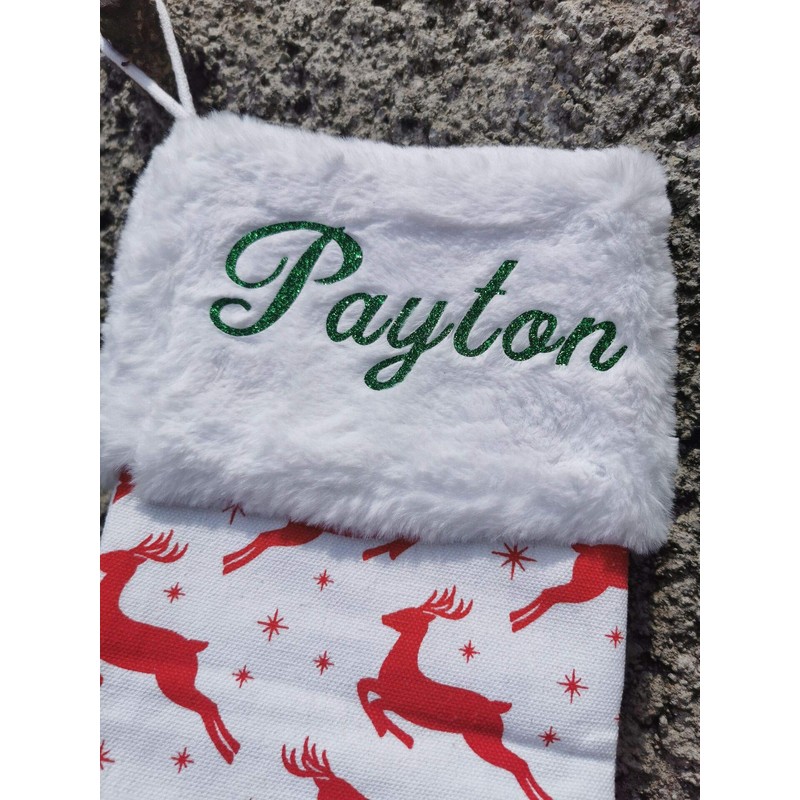 HUAN XUN Custom Name Christmas Stocking Best Home Decor for