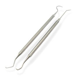 Instrumentezentrum Set of 2 Weeding Hooks Weeding Needle Set for Films Plotter - Pointed Curved Sharp - Weeding Tool Plotter Stainless Steel - Plotter Film Flex Film Flock Film