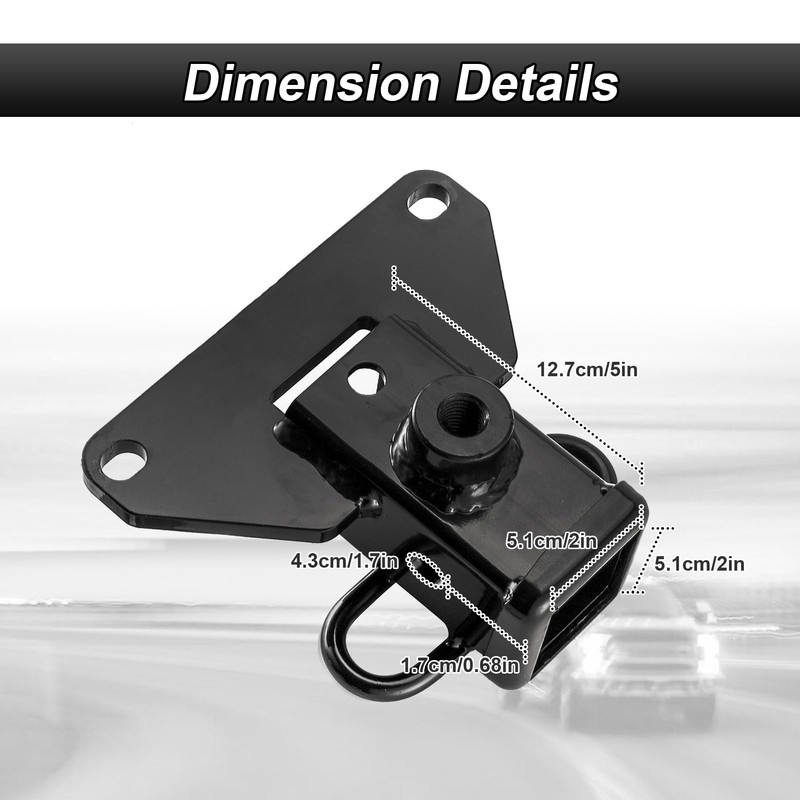 ROMELACK 2” Rear Towing Hitch & 4-Pin Trailer Wiring Harness