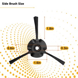 Paquete de 10 cepillos laterales de repuesto para Shark Matrix Robot Vacuum RV2310, RV2310AE, AV2310, AV2310AE, RV2300, RV2300S, RV2320S, UR2350AE Accesorios de aspiradora, piezas de repuesto para