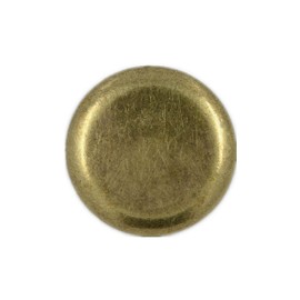 Bezelry 12 Pieces Beveled Edge Antique Brass Metal Shank Buttons. (20mm (3/4 inch))