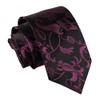 DQT Floral Patterned Wedding Classic Standard Neck Tie for Men