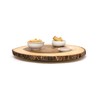 Lipper International Acacia Wood Large Slab Lazy Susan with Bark
