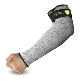 MIG4U 1 Pack Cut Resistant Sleeve Safety Protection Arm Guards No Thumb Shot, Adjustable fit for Men and Women Yard Work,Construction,Farm,Gardening 18 inches