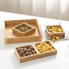 WUWEOT Bamboo Nut and Candy Serving Tray, Party Appetizer Platter
