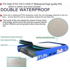 HIJOFUN Tumbling Mat 10ft 13ft 16ft 20ft Tumble Track Thick 4/8 Inches Gymnastics Tumbling Mat Inflatable Training Mat with Electric Air Pump for Home Use/Gym/Training/Cheerleading Blue