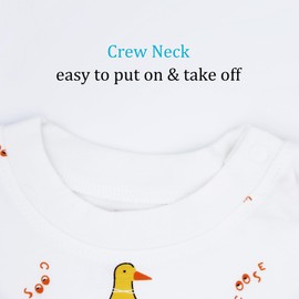 YANWANG 100% Cotton Baby Children's Pyjamas Boys Girls Pyjamas Set Long Sleeve Sleepwear, duck