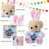 Numyawl Easter Stuffed Animal Teddy Bear with Bunny Ears Headband,