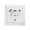 LogiLink PA0253 Flush-Mounted Socket, Protective Contact (1x CEE 7/3), 1x