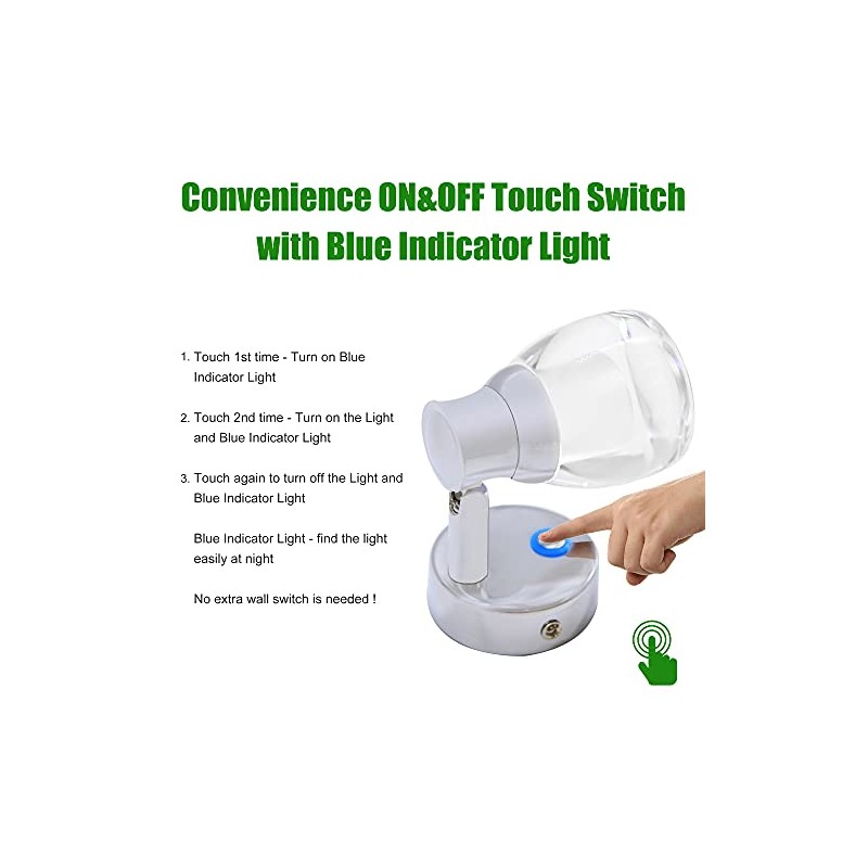 12 Volt LED Reading Light, Acrylic Rotatable Spotlight for RV