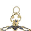 6Pcs Chinese Chalice Retro Style Zinc Alloy Glass Embossed Flower