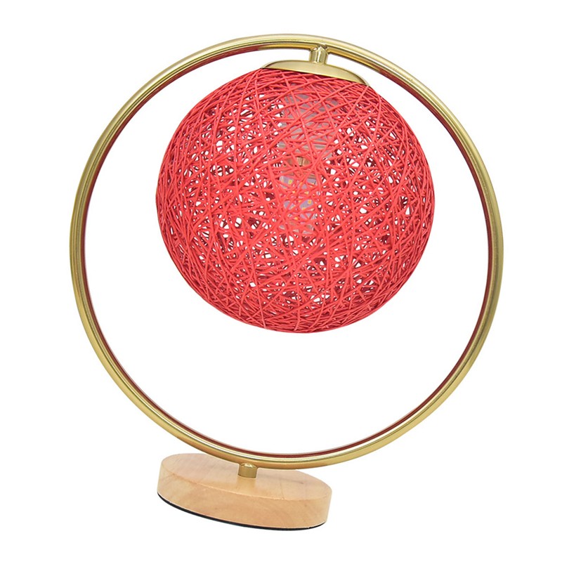 Round Vine Ball Table Lamp Romantic Decorative Night Light for