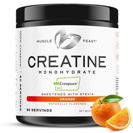 Muscle Feast Creapure Creatine Monohydrate Powder, Vegan Keto Friendly Gluten-Free Easy to Mix, Muscle Recovery Supplement, Trusted Creatine for Muscl