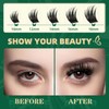 KEYYOU Lash Clusters 120pcs Eyelash Clusters 10-18mix D Curl Cluster
