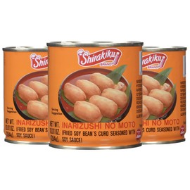 Shirakiku Brand Inarizushi No Moto (Seasoned Fried Bean Curd) - 10 Oz | Pack of 3