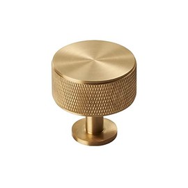 Carlisle Brass Knurled Cabinet Radio Knob, Satin Brass, FTD703