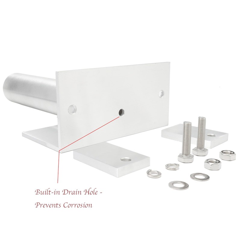 Boat Lift Guide Post Bracket with Drain Hole – Marine-Grade