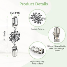 3 Pcs Vintage Sweater Clips - Waist Cinch Clips, Dress Clip Back Cinch, Shawl Cardigan Collar Clip to Tighten Dress & Pant Waist Tightener for Women