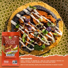 Taco Seasoning Packets - Todo Verde Mexican Seasoning Mix | Chef Curated Taco Blends with Black Garlic | Al Pastor, Carnitas, Tinga Variety Pack | Vegan, Gluten Free, Preservative Free (3 Pack)